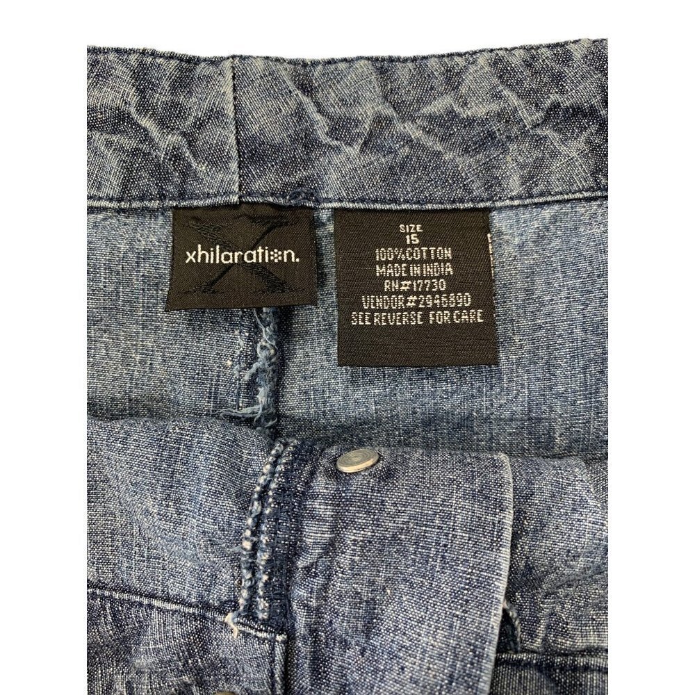 Xhilaration Women's Blue Denim Skirt - Picture 3 of 5